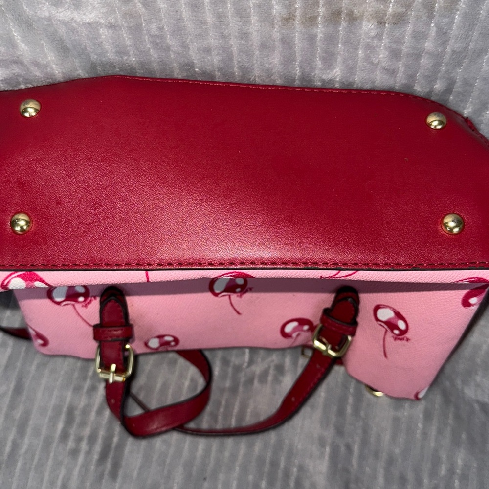 Coach Pink Tote with Cherry Design - Picture 10 of 13